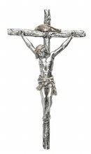 10" PEWTER/GOLD CRUCIFIX