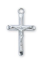 STERLING SILVER CRUCIFIX 18" CHAIN BOXED