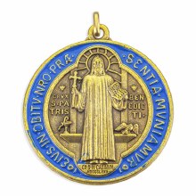 ST BENEDICT 2.25" BRONZE FINISH MEDAL