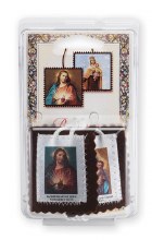 2" BROWN SCAPULAR IN DELUXE PACKAGING