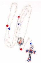 250 CRYSTAL ROSARY WITH SACRED HEART CENTER
