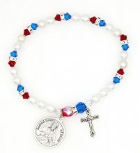 250 HANDMADE PEARL RWB BRACELET