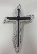 3 NAIL CROSS WHITE WOOD