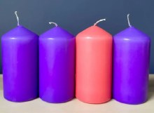 4 PC ADVENT VOTIVE SET 4"