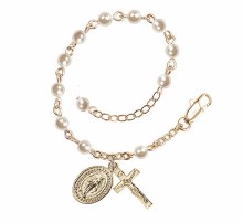 4MM PEARL ROSARY BRACELET