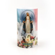 4X7 GRACE/FATIMA/GUADALUPE LED CANDLE
