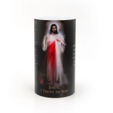 4X7 DIVINE MERCY LED CANDLE