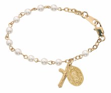 5.5'' 4MM GLASS PEARL GUADALUPE BRACELET