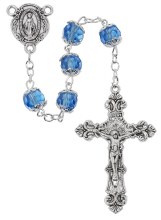 BLUE AB CAPPED ROSARY