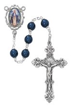 7MM BLUE PEARL OL GRACE ROSARY