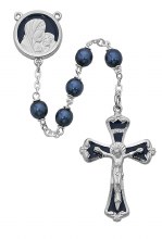 7MM BLUE ROSARY WITH W/ EPOXY