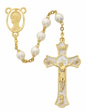 GOLD AND PEARL ROSARY