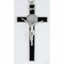 ST BENEDICT BLACK ENAMEL CRUCIFIX