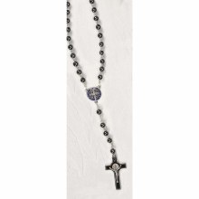 HEMATITE ST BENEDICT ROSARY