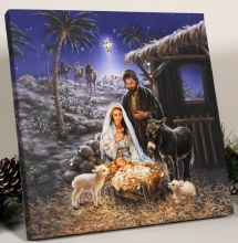 A SAVIOR IS BORN PRINT WITH DAZZLING CRYSTALS