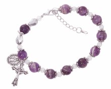 AMETHYST STONE ROSARY BRACELET