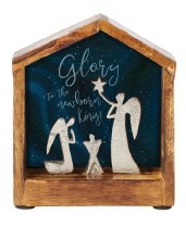 ANGELD IN STABLE WOOD