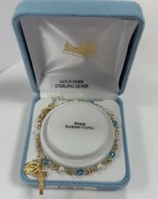 AQUA CRYSTAL WITH PEARL BRACELET