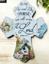 SERVE THE LORD WOODEN CROSS
