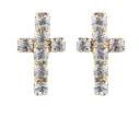 AUSTRIAN CRYSTAL CROSS EARRINGS