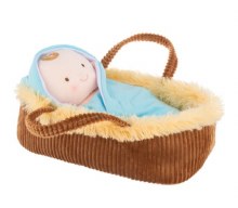 BABY JESUS PLUSH IN MANGER
