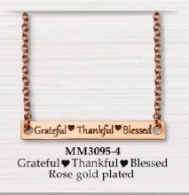 BAR NECKLACE GRATEFUL - THANKFUL - BLESSED