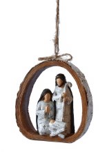 BIRCH TREE NATIVITY ORN