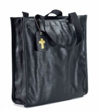 BLACK BIBLE STUDY TOTE