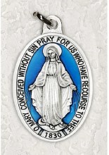 1.5" BLUE MIRACULOUS MARY MEDAL