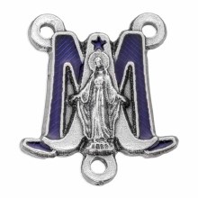 BLUE MIRACULOUS ROSARY CENTERPIECE