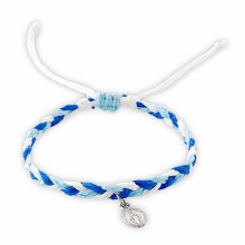 BRAIDED CORD BRACELET WITH MIRACULOUS MEDAL