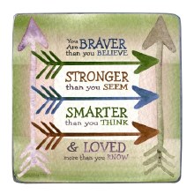 BRAVER STRONGER SMARTER LOVED PLAQUE