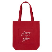 RED JESUS, I TRUST IN YOU TOTE BAG