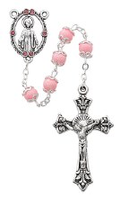 CAPPED PINK ROSARY