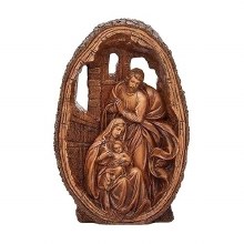 CARVED HOLY FAMILY FIGURE