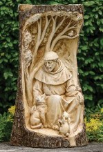 CARVED ST. FRANCIS GARDEN STATUE