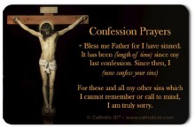 CONFESSION POCKET PRAYER CARD