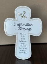 CONFIRMATION BLESSING CROSS WHITE/ GOLD