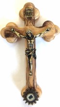 PEWTER PLATED BRONZE CORPUS CRUCIFIX