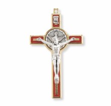 GOLD AND RED HOLY SPIRIT 3" CRUCIFIX