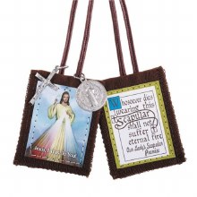 DIVINE MERCY SCAPULAR WITH MEDALS