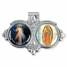 DIVINE MERCY & OL GUADALUPE RESIN VISOR CLIP