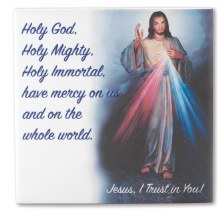 HANGING CERAMIC TILE DIVINE MERCY