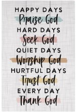 EVERY DAY THANK GOD WOOD BLOCK