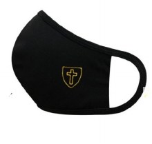 3 LAYERED MASK WITH EMBROIDERED CROSS