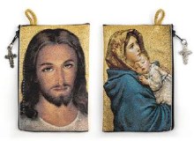 FACE OF JESUS/ MARY WITH BABY JESUS POUCH