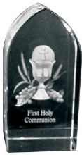 FIRST COMMUNION ETCHED GLASS