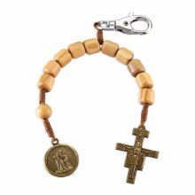 FRANCISCAN ONE DECADE ROSARY W/ CLIP