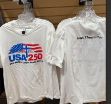 USA 250 FULL LOGO SIZE XXXL TSHIRT