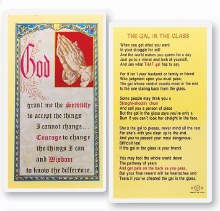 THE GAL IN THE GLASS SERENITY PRAYER CARD